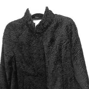 Black, Short, faux lamb fur Jacket.